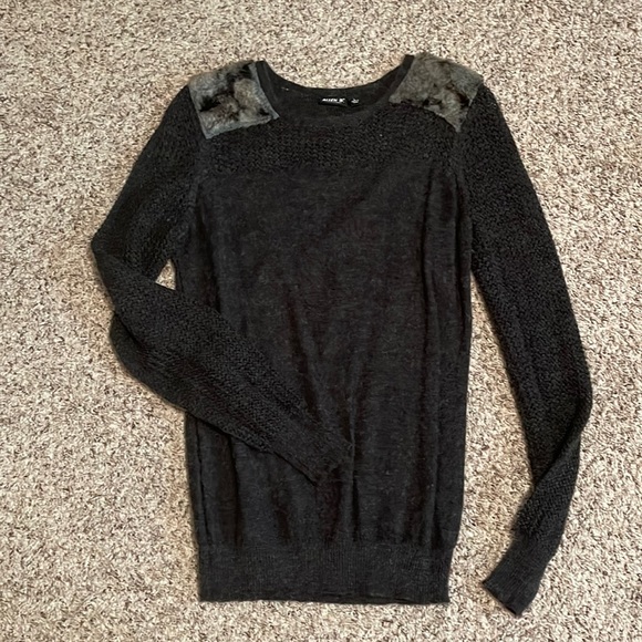 Faux Fur Sleeved Sweater - Picture 1 of 4